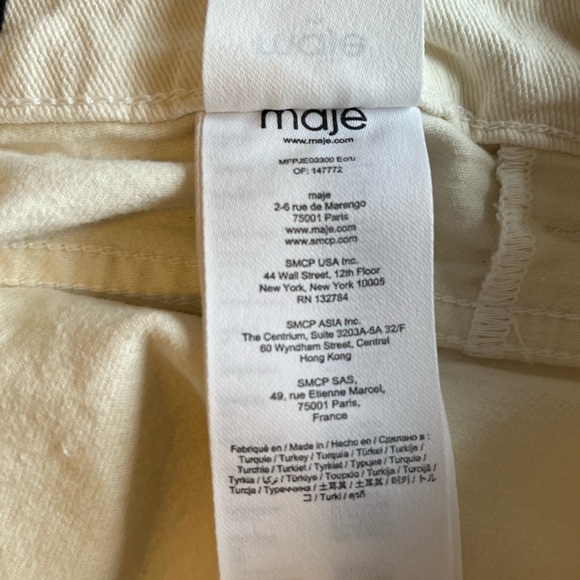 Maje High-Waisted Wide-Leg Jeans White, US 6 - Picture 14 of 16